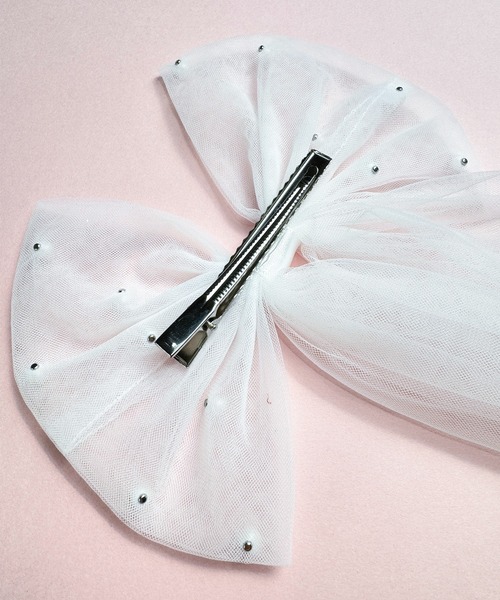 CALIFORNIA OUTFITTERS（カリフォルニア アウトフィッターズ）の「10D6-KR レースリボンヘアクリップ パール付き（バレッタ/ヘアクリップ・レディース・ホワイト・ONESIZE）」の7枚目の写真
