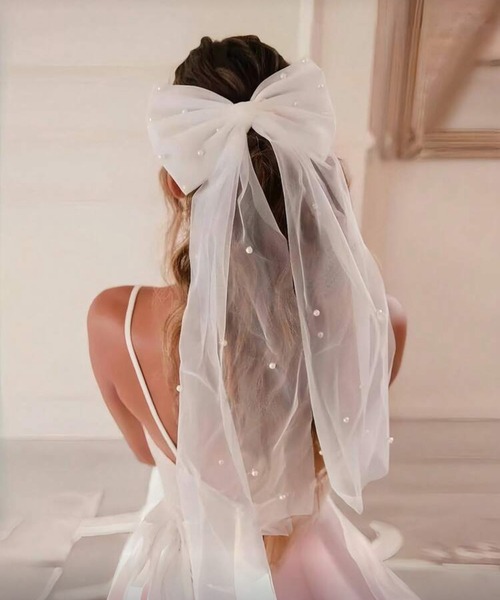 CALIFORNIA OUTFITTERS（カリフォルニア アウトフィッターズ）の「10D6-KR レースリボンヘアクリップ パール付き（バレッタ/ヘアクリップ・レディース・ホワイト・ONESIZE）」の8枚目の写真