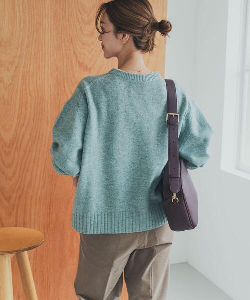 URBAN RESEARCH DOORS（アーバンリサーチドアーズ）の「ハミルトンウールクルーワイドプルオーバー（ニット/セーター・レディース・オレンジ/ミント/チャコールグレー・MEDIUM）」の11枚目の写真