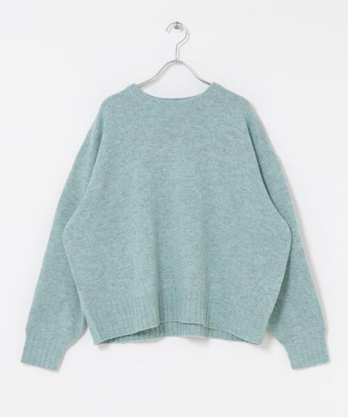 URBAN RESEARCH DOORS（アーバンリサーチドアーズ）の「ハミルトンウールクルーワイドプルオーバー（ニット/セーター・レディース・オレンジ/ミント/チャコールグレー・MEDIUM）」の15枚目の写真