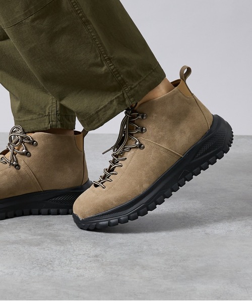 ABAHOUSE（アバハウス）の「SUEDE MOUNTAIN BOOTS / マウンテンブーツ/厚底/軽量ブーツ / ユニセックス（ブーツ・メンズ・ブラック/ベージュ・26/27/28）」の2枚目の写真