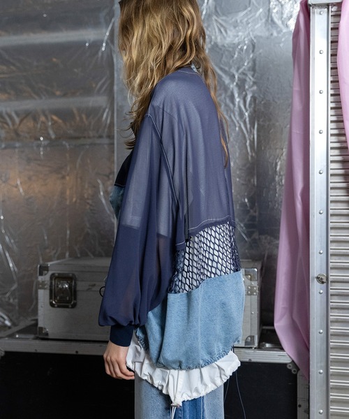 AULA AILA（アウラアイラ）の「アローポケットデニムブルゾン（ブルゾン・レディース・オフホワイト/ブルー/ブラック・0）」の6枚目の写真