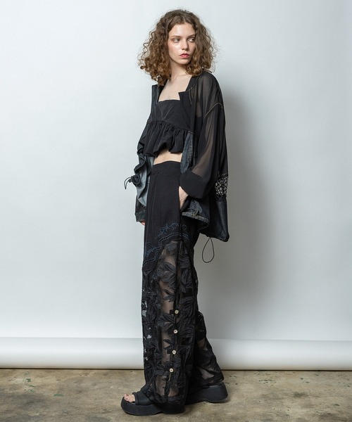 AULA AILA（アウラアイラ）の「アローポケットデニムブルゾン（ブルゾン・レディース・オフホワイト/ブルー/ブラック・0）」の14枚目の写真