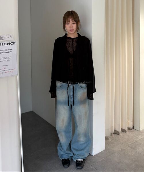 INSILENCE（インサイロンス）の「マッドウォッシングデニムパンツライトブルー（デニムパンツ・レディース・その他・MEDIUM/LARGE/SMALL）」の7枚目の写真