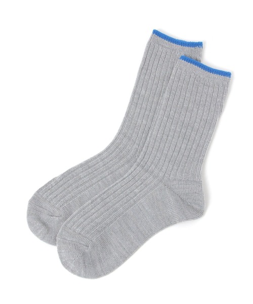studio CLIP(スタディオクリップ)の「【daily CLIP】ウール混トップカラーソックス(ソックス/靴下・レディース・グレー/アイボリー/チェリーレッド/ネイビー・FREE)」の2枚目の写真