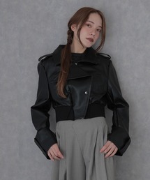 SUWDEE（スーディー）の「wide cuff riders jacket（ライダースジャケット）」