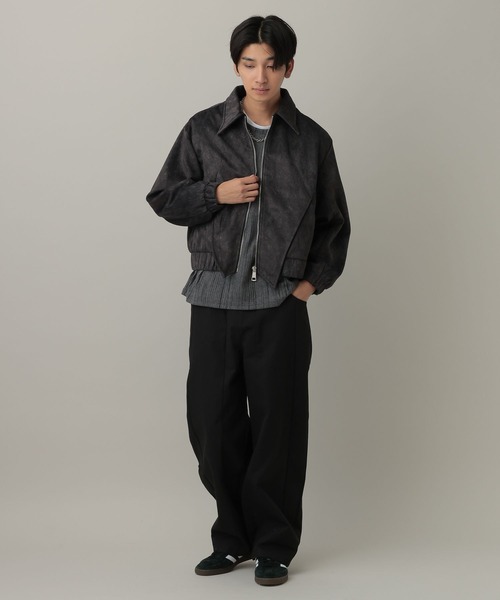 LAND MUSEUM（ランドミュージアム）の「【UNISEX】LAND MUSEUM／スエード切り替えエブルゾンジャケット（ブルゾン・メンズ・ブラウン/ブラック・LARGE/MEDIUM）」の3枚目の写真