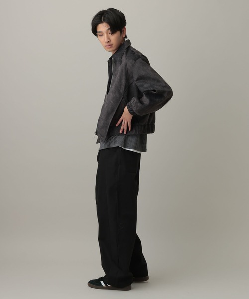 LAND MUSEUM（ランドミュージアム）の「【UNISEX】LAND MUSEUM／スエード切り替えエブルゾンジャケット（ブルゾン・メンズ・ブラウン/ブラック・LARGE/MEDIUM）」の4枚目の写真