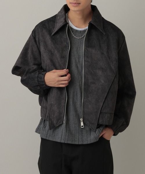 LAND MUSEUM（ランドミュージアム）の「【UNISEX】LAND MUSEUM／スエード切り替えエブルゾンジャケット（ブルゾン・メンズ・ブラウン/ブラック・LARGE/MEDIUM）」の5枚目の写真