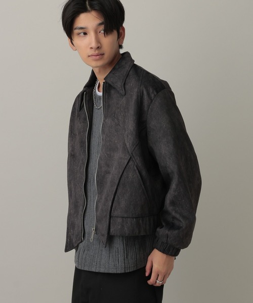 LAND MUSEUM（ランドミュージアム）の「【UNISEX】LAND MUSEUM／スエード切り替えエブルゾンジャケット（ブルゾン・メンズ・ブラウン/ブラック・LARGE/MEDIUM）」の6枚目の写真