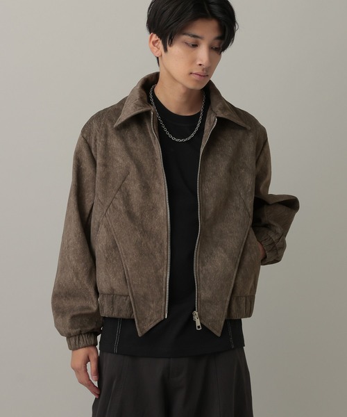 LAND MUSEUM（ランドミュージアム）の「【UNISEX】LAND MUSEUM／スエード切り替えエブルゾンジャケット（ブルゾン・メンズ・ブラウン/ブラック・LARGE/MEDIUM）」の10枚目の写真