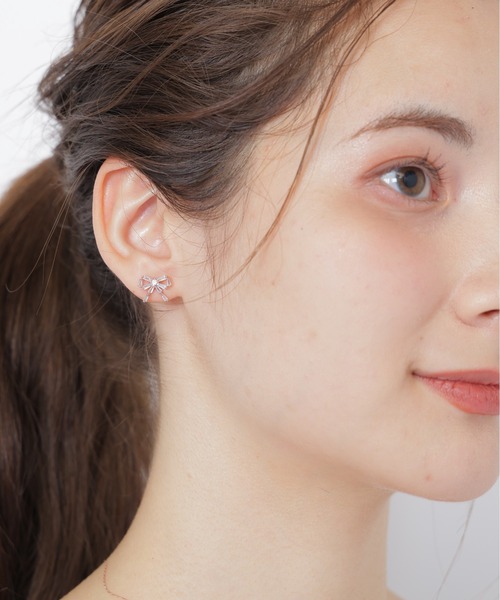 ◇Cubic プチリボンピアス（ピアス（両耳用））｜JILL by JILL STUART