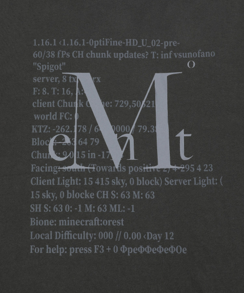 MUCENT(ムセント)の「ケトン 1.16 半袖Tシャツ 男女共用(Tシャツ/カットソー・レディース・チャコール・MEDIUM/LARGE/SHORT)」の2枚目の写真