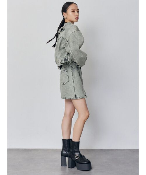 MURUA（ムルーア）の「【セットアップ対応】2wayデニムジャケット（デニムジャケット・レディース・ミント/ピンク/アイボリー/ブラック・FREE）」の11枚目の写真