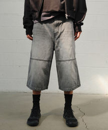 DENIM BURMUDA WORK PANTS (WASHED BLACK)
