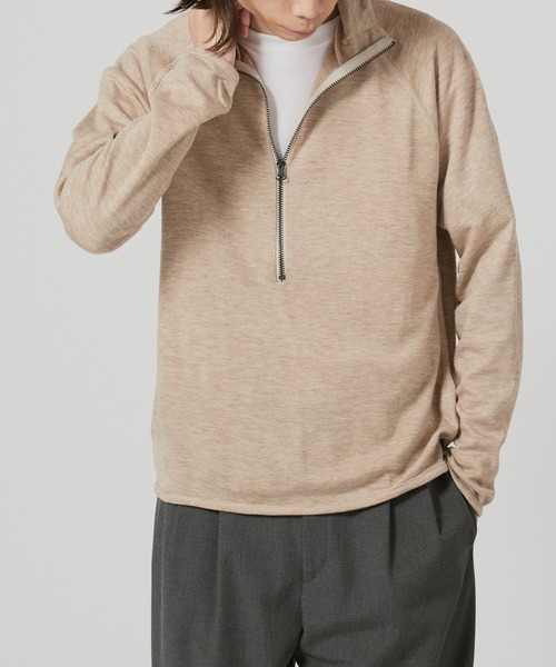 FLISTFIA(フリストフィア)の「FLISTFIA Half Zip Pull Over / ZP01016 秋服 冬服(ブルゾン・メンズ・チャコール/ライトベージュ/ダークパープル・2/3)」の2枚目の写真