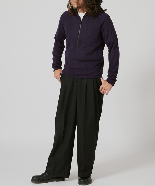 FLISTFIA(フリストフィア)の「FLISTFIA Half Zip Pull Over / ZP01016 秋服 冬服(ブルゾン・メンズ・チャコール/ライトベージュ/ダークパープル・2/3)」の22枚目の写真