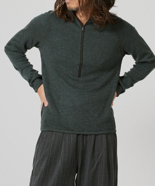FLISTFIA(フリストフィア)の「FLISTFIA Half Zip Pull Over / ZP01016 秋服 冬服(ブルゾン・メンズ・チャコール/ライトベージュ/ダークパープル・2/3)」の5枚目の写真