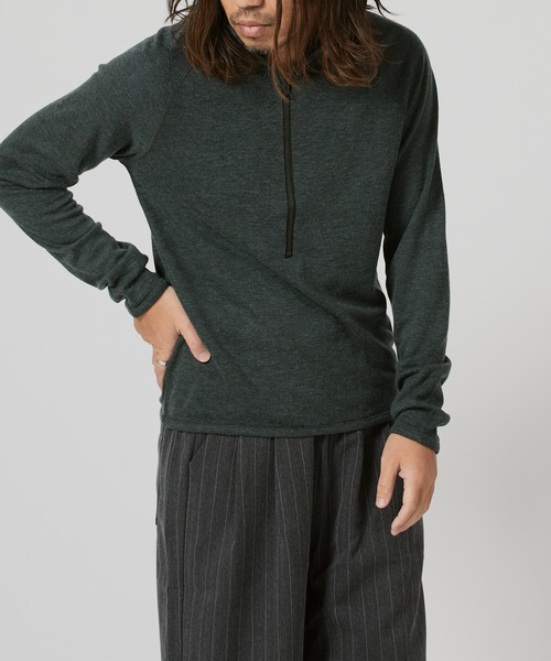 FLISTFIA(フリストフィア)の「FLISTFIA Half Zip Pull Over / ZP01016 秋服 冬服(ブルゾン・メンズ・チャコール/ライトベージュ/ダークパープル・2/3)」の6枚目の写真