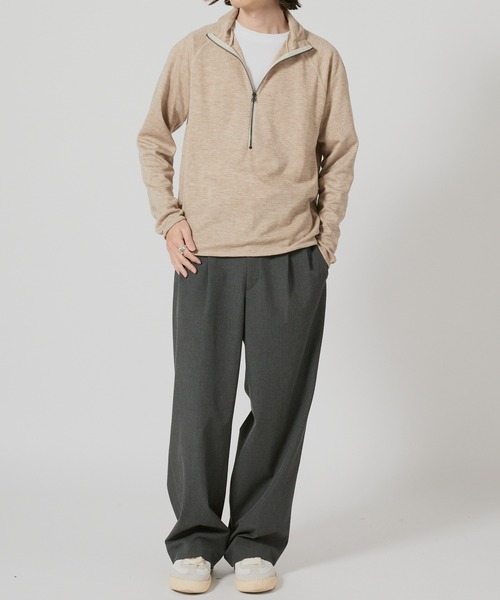 FLISTFIA(フリストフィア)の「FLISTFIA Half Zip Pull Over / ZP01016 秋服 冬服(ブルゾン・メンズ・チャコール/ライトベージュ/ダークパープル・2/3)」の14枚目の写真