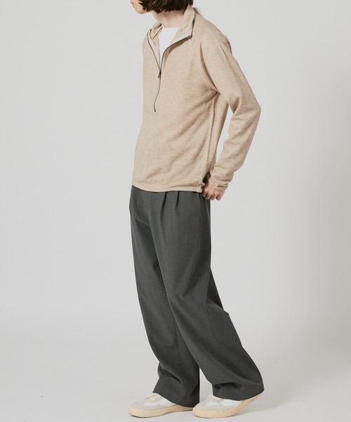 FLISTFIA(フリストフィア)の「FLISTFIA Half Zip Pull Over / ZP01016 秋服 冬服(ブルゾン・メンズ・チャコール/ライトベージュ/ダークパープル・2/3)」の15枚目の写真