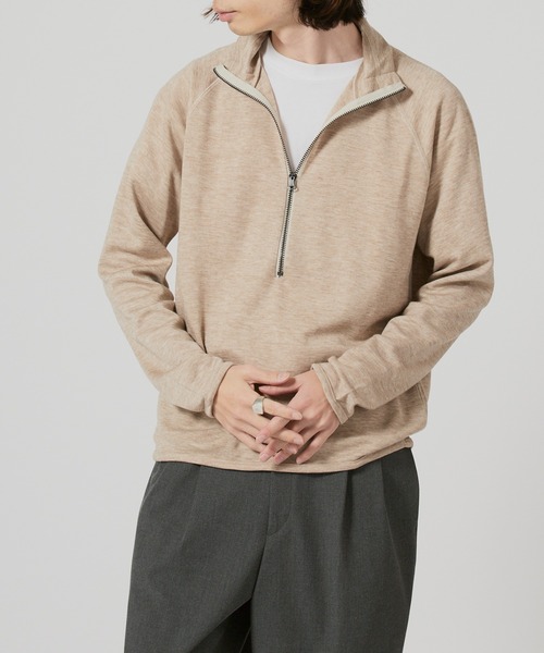 FLISTFIA(フリストフィア)の「FLISTFIA Half Zip Pull Over / ZP01016 秋服 冬服(ブルゾン・メンズ・チャコール/ライトベージュ/ダークパープル・2/3)」の11枚目の写真