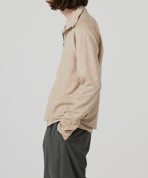 FLISTFIA(フリストフィア)の「FLISTFIA Half Zip Pull Over / ZP01016 秋服 冬服(ブルゾン・メンズ・チャコール/ライトベージュ/ダークパープル・2/3)」の12枚目の写真