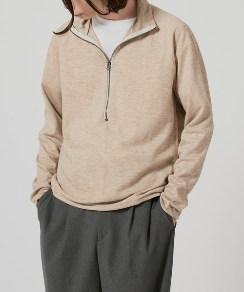 FLISTFIA(フリストフィア)の「FLISTFIA Half Zip Pull Over / ZP01016 秋服 冬服(ブルゾン・メンズ・チャコール/ライトベージュ/ダークパープル・2/3)」の13枚目の写真