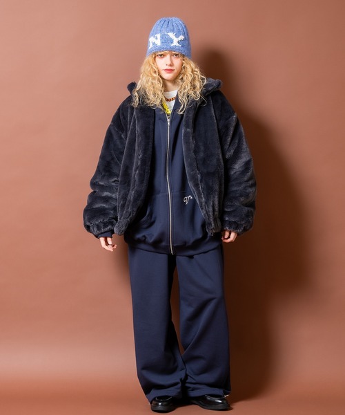 a.p.o.v.(エーピーオービー)の「a.p.o.v. 総ショートファーオーバーサイズスタンドブルゾンジャケット(ブルゾン・メンズ・ブラック/チャコール/モカ・ONESIZE)」の7枚目の写真