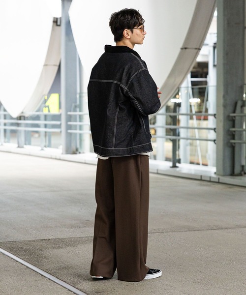 LAKOLE（ラコレ）の「裏ボアデニムジャケット / 601271（デニムジャケット・メンズ・ブルー/ブラック・MEDIUM/LARGE/X-LARGE）」の4枚目の写真