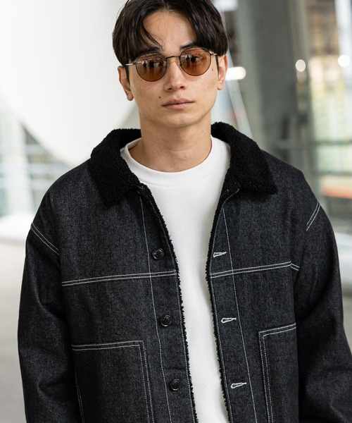 LAKOLE（ラコレ）の「裏ボアデニムジャケット / 601271（デニムジャケット・メンズ・ブルー/ブラック・MEDIUM/LARGE/X-LARGE）」の5枚目の写真