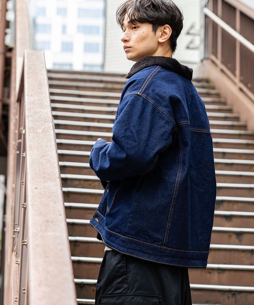 LAKOLE（ラコレ）の「裏ボアデニムジャケット / 601271（デニムジャケット・メンズ・ブルー/ブラック・MEDIUM/LARGE/X-LARGE）」の8枚目の写真