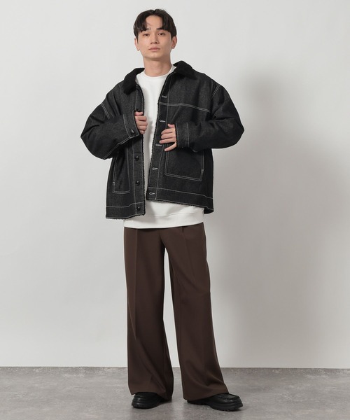 LAKOLE（ラコレ）の「裏ボアデニムジャケット / 601271（デニムジャケット・メンズ・ブルー/ブラック・MEDIUM/LARGE/X-LARGE）」の9枚目の写真