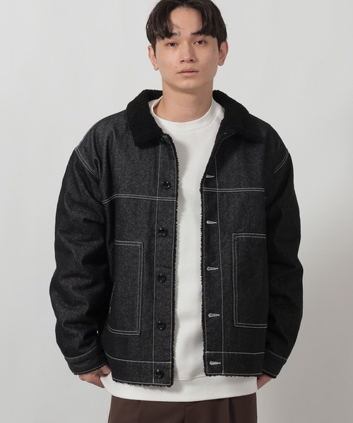 LAKOLE（ラコレ）の「裏ボアデニムジャケット / 601271（デニムジャケット・メンズ・ブルー/ブラック・MEDIUM/LARGE/X-LARGE）」の10枚目の写真