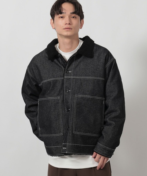 LAKOLE（ラコレ）の「裏ボアデニムジャケット / 601271（デニムジャケット・メンズ・ブルー/ブラック・MEDIUM/LARGE/X-LARGE）」の11枚目の写真