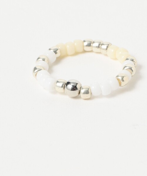 BEAMS BOY(ビームスボーイ)の「淡水パール × ビーズ リング 2P(リング・レディース・ホワイト/イエロー・ONE SIZE)」の5枚目の写真