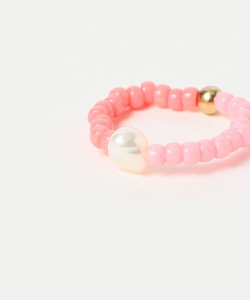 BEAMS BOY(ビームスボーイ)の「淡水パール × ビーズ リング 2P(リング・レディース・ホワイト/イエロー・ONE SIZE)」の7枚目の写真