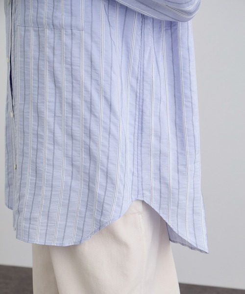 SALON adam et rope'（サロン アダム エ ロペ）の「ワイドピッチストライプシャツ（シャツ/ブラウス・レディース・サックスブルー/ホワイト・FREE）」の22枚目の写真