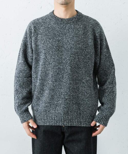 ATON LAMBS WOOL C/N SWEATER（ニット/セーター）｜ATON（エイトン）の