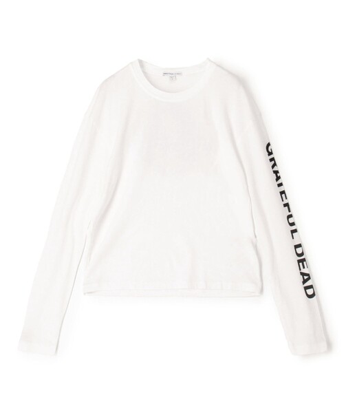 JAMES PERSE(ジェームスパース)の「グレイトフル デッド ロングスリーブカットソー WLJ3113GRF(Tシャツ/カットソー・レディース・オレンジ/ホワイト/ブラック・0/2/1)」の2枚目の写真