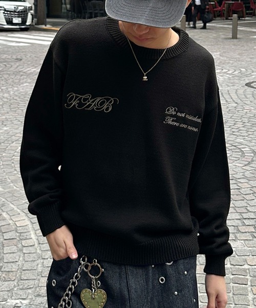 SHAGGY DESIGN LOGO PULLOVER KNIT／シャギーデザインロゴプルオーバー