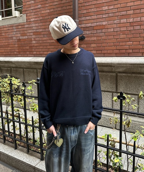 kutir(クティール)の「SHAGGY DESIGN LOGO PULLOVER KNIT/シャギーデザインロゴプルオーバーニット(ニット/セーター・メンズ・ブラック/ネイビー/ブラウン・LARGE/MEDIUM)」の16枚目の写真