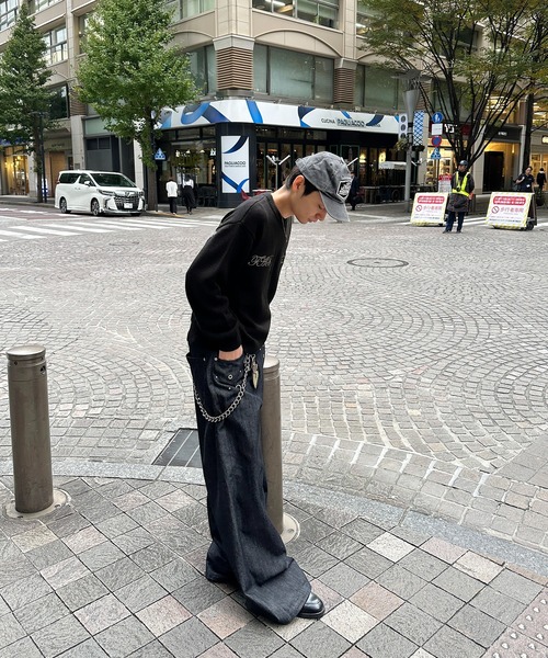 kutir(クティール)の「SHAGGY DESIGN LOGO PULLOVER KNIT/シャギーデザインロゴプルオーバーニット(ニット/セーター・メンズ・ブラック/ネイビー/ブラウン・LARGE/MEDIUM)」の12枚目の写真