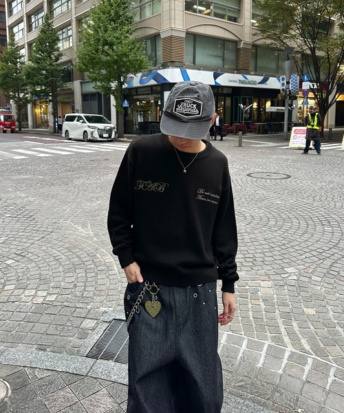 kutir(クティール)の「SHAGGY DESIGN LOGO PULLOVER KNIT/シャギーデザインロゴプルオーバーニット(ニット/セーター・メンズ・ブラック/ネイビー/ブラウン・LARGE/MEDIUM)」の4枚目の写真