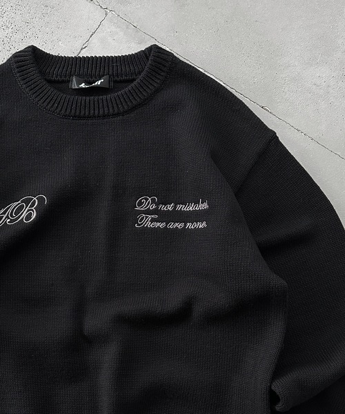 kutir(クティール)の「SHAGGY DESIGN LOGO PULLOVER KNIT/シャギーデザインロゴプルオーバーニット(ニット/セーター・メンズ・ブラック/ネイビー/ブラウン・LARGE/MEDIUM)」の14枚目の写真
