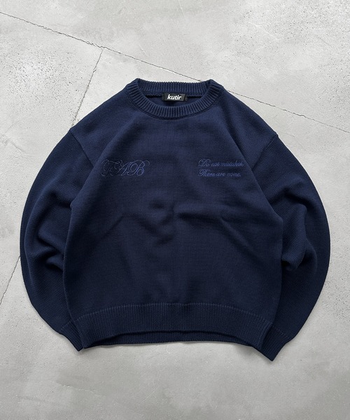SHAGGY DESIGN LOGO PULLOVER KNIT／シャギーデザインロゴプルオーバー