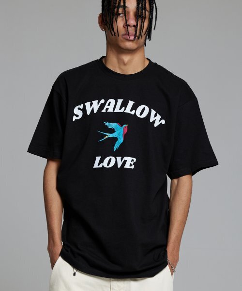 CREAM SODA LAB(クリームソーダラボ)の「スワロラブ 半袖Tシャツ ブラック(Tシャツ/カットソー・メンズ・その他・LARGE/X-LARGE/XX-LARGE/MEDIUM)」の3枚目の写真