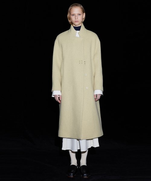 WNDERKAMMER(ブンダーカンマー)の「ハイネックウールコート_イエロー(ダッフルコート・レディース・その他・MEDIUM/SMALL)」の1枚目の写真
