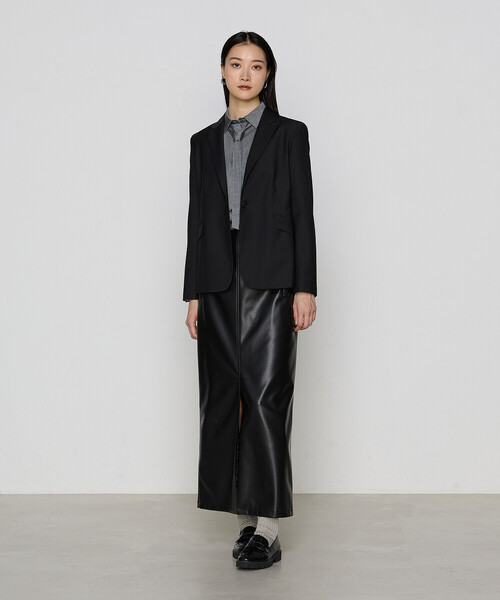 COMME CA(コムサ)の「〔 TALLサイズ 〕 シャンブレースラブストレッチ シャツ(シャツ/ブラウス・レディース・ブラック/トップグレー・13号/15号)」の3枚目の写真