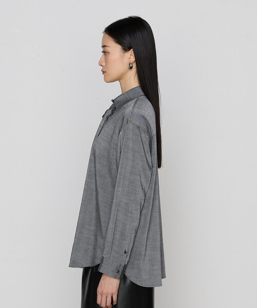 COMME CA(コムサ)の「〔 TALLサイズ 〕 シャンブレースラブストレッチ シャツ(シャツ/ブラウス・レディース・ブラック/トップグレー・13号/15号)」の10枚目の写真